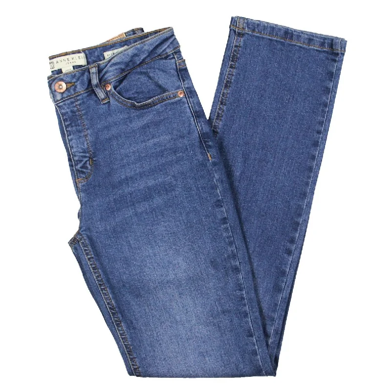 Anne Klein Womens High Rise Stretch Straight Leg Jeans Trendy Low-Rise Bootcut Jeans Anne Klein Womens High Rise Stretch Straight Leg Jeans Trendy Low-Rise Bootcut Jeans