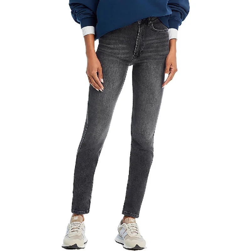 Womens High Waisted Skinny Leg High-Waisted Jeans Cozy Relaxed Fit Jeans