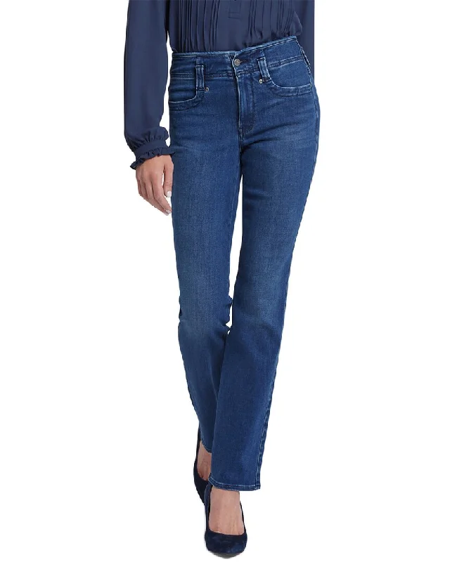 Nydj Marilyn Rendezvous Straight Leg Jean Comfortable Zip-Fly Denim Jeans