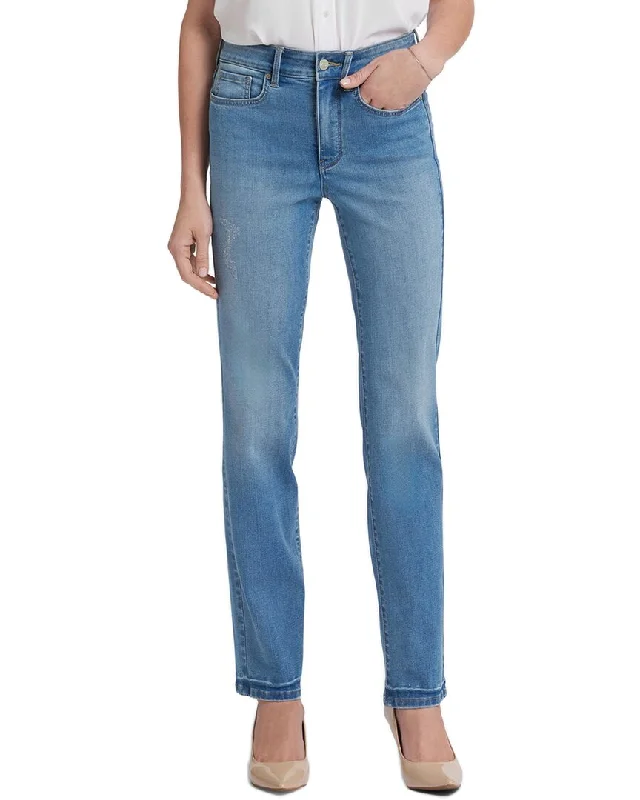 Nydj Marilyn Riviera Sky Straight Leg Jean Comfortable Jogger Style Jeans
