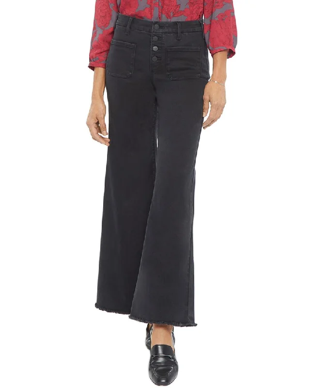 Nydj Patchie Trinity Wide Leg Jean Comfortable Folded Hem Jeans
