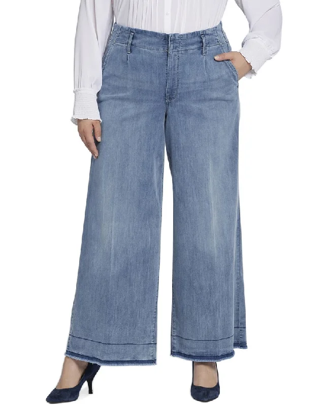 Nydj Mona State Wide Leg Jean Fashionable Raw Hem Bootcut Jeans