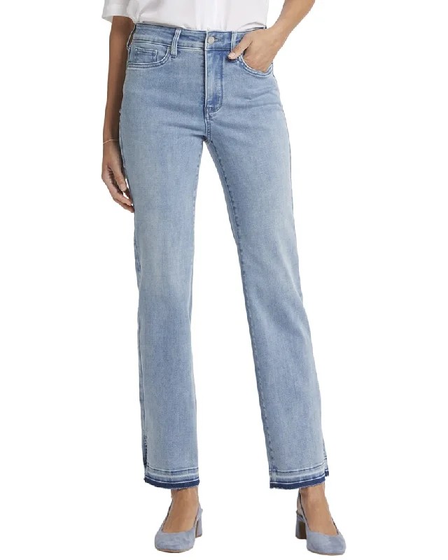 Nydj Petite Marilyn Big Skies Straight Leg Jean Chic Double Waistband Jeans