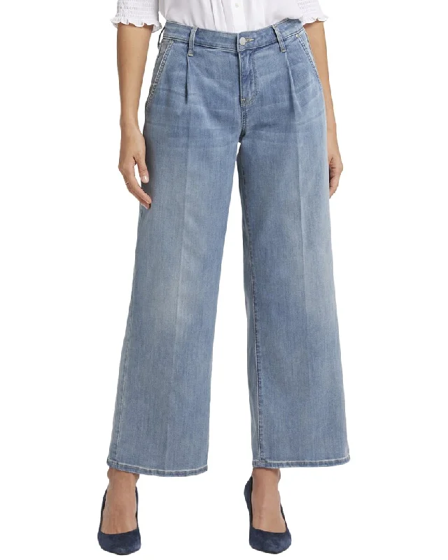 Nydj Petite Teresa Indigo Stream Ankle Crop Jean Fashionable White Denim Jeans