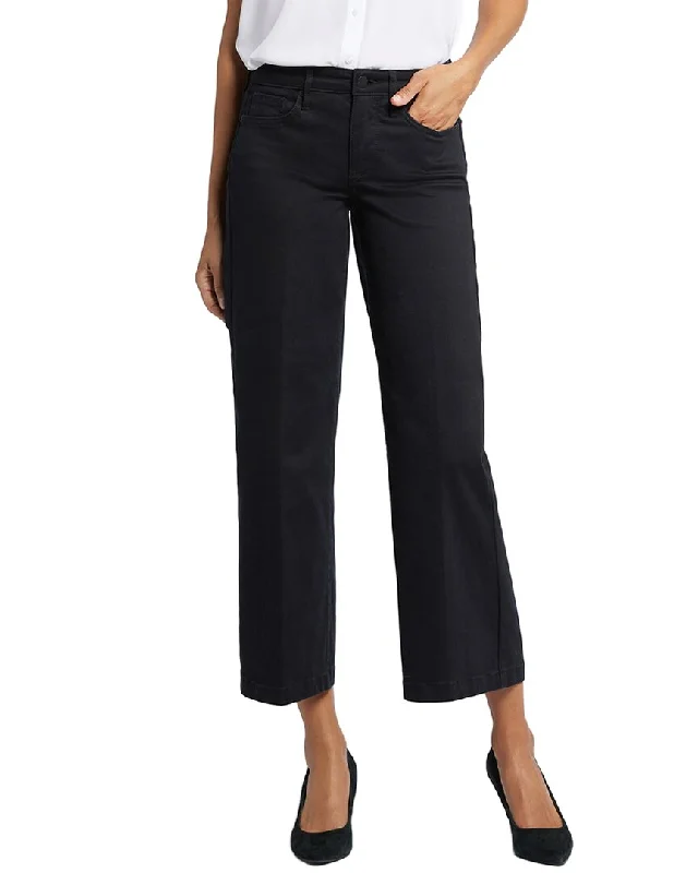 Nydj Teresa Black Wide Leg Jean Elegant Skinny Leg Jeans