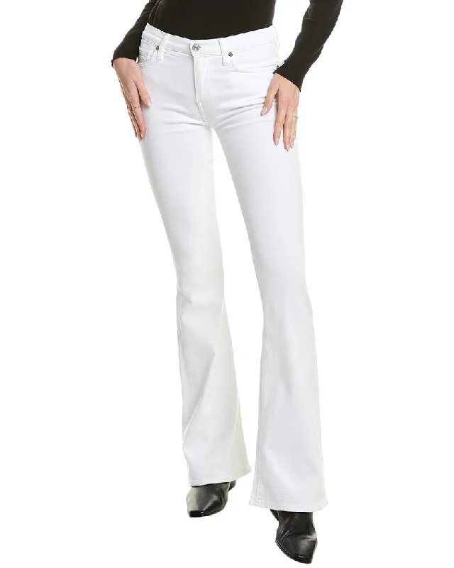 7 For All Mankind Ali High-Waist Soleil Classic Flare Jean Stylish Acid-Wash Jeans