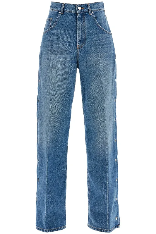 Buttoned Ripped Jeans With Sl Trendy Low-Rise Slim Jeans