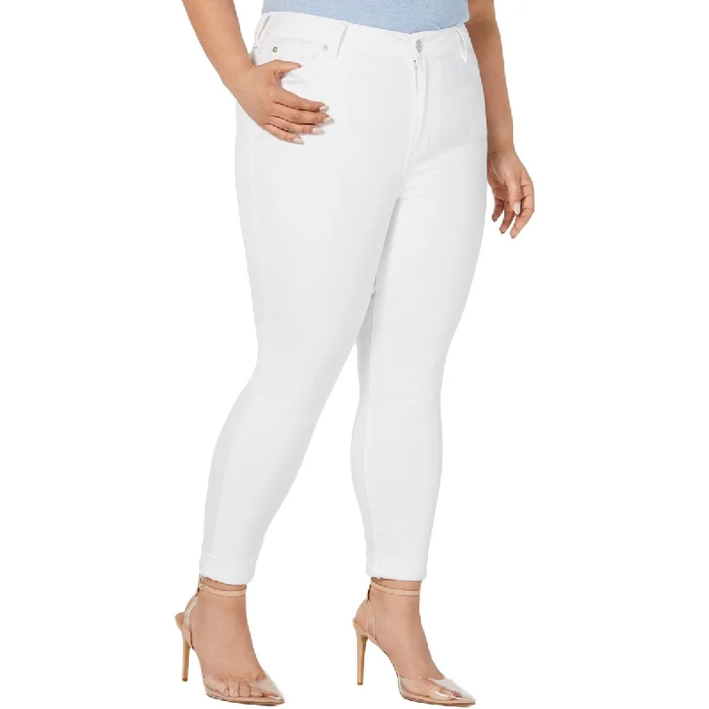 Celebrity Pink Womens Plus High Rise Rolled Skinny Jeans Trendy Button-Up High-Waist Jeans Celebrity Pink Womens Plus High Rise Rolled Skinny Jeans Trendy Button-Up High-Waist Jeans