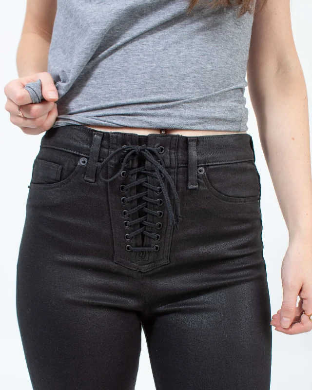 Coated Flare Jeans Casual Skinny Fit Jeans