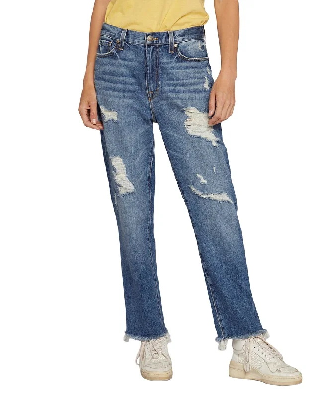 Current/Elliott Boyfriend Dunes Destructed Jean Comfortable Low-Rise Jeans
