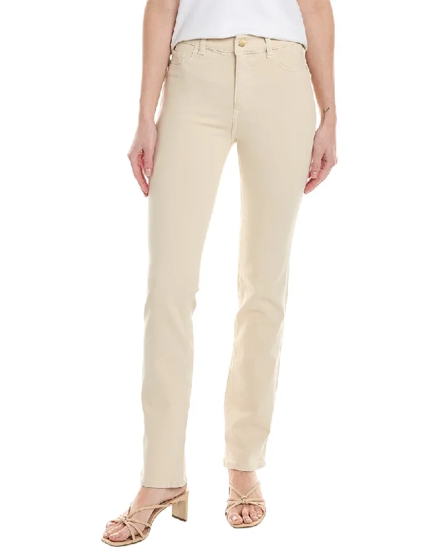 DL1961 Mara Straight Mid-Rise Parchment Instasculpt Jean Fashionable White Denim Jeans DL1961 Mara Straight Mid-Rise Parchment Instasculpt Jean Fashionable White Denim Jeans
