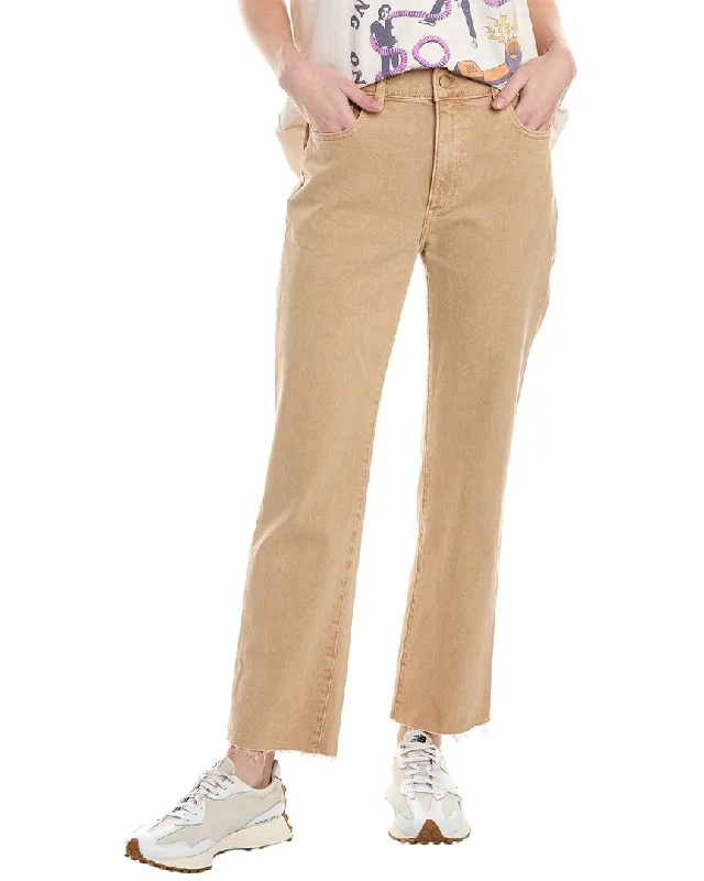 DL1961 Patti Straight High-Rise Sand Vintage Ankle Jean Cozy Stretch High-Waist Jeans DL1961 Patti Straight High-Rise Sand Vintage Ankle Jean Cozy Stretch High-Waist Jeans