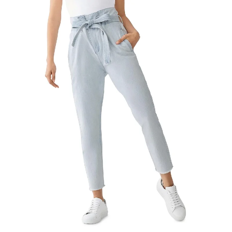 DL1961 Womens Susie Denim High Rise Tapered Leg Jeans Stylish Cargo Style Jeans