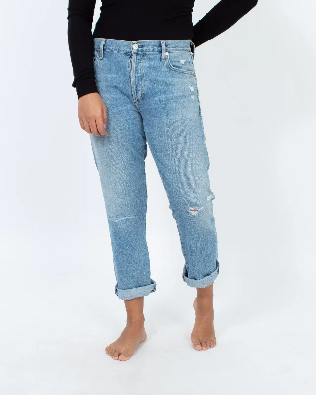 "Emerson Slim Boyfriend" Jeans Trendy Layered Pocket Jeans