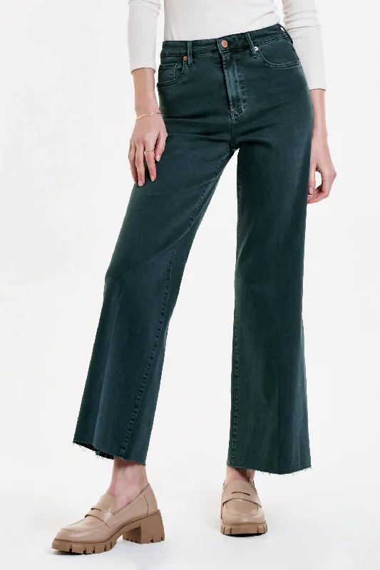 Fiona High Rise Wide Leg Jean In Ponderosa Pine Comfortable Drawstring Waist Jeans