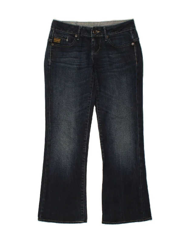 G-STAR Womens Bootcut Jeans W27 L28 Navy Blue Cotton Comfortable Ankle Jeans