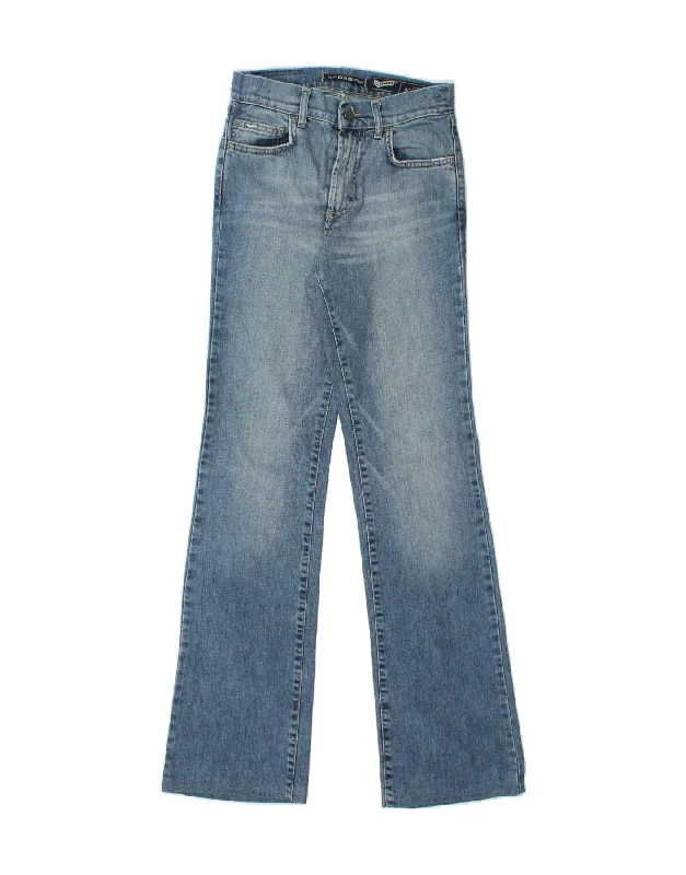 GAS Womens Model High Rise Bootcut Jeans W25 L31 Blue Cotton Fashionable Raw Edge Jeans GAS Womens Model High Rise Bootcut Jeans W25 L31 Blue Cotton Fashionable Raw Edge Jeans