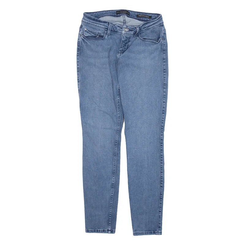GUESS Jeans Blue Denim Slim Skinny Womens W26 L27 Fashionable Raw Hem Bootcut Jeans