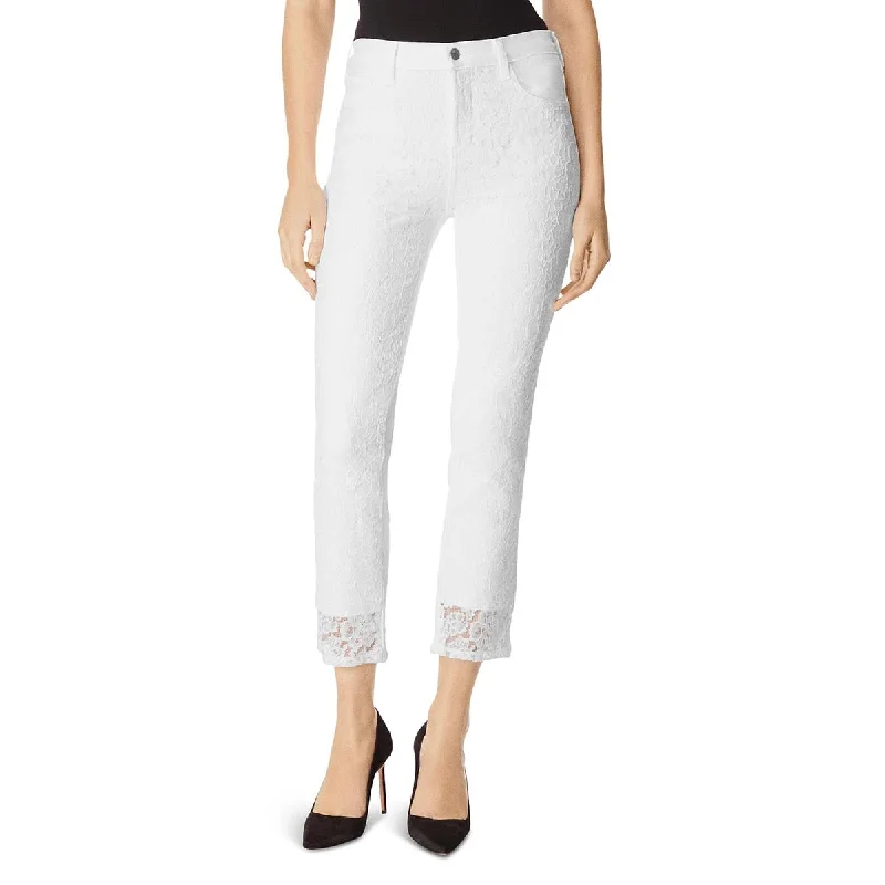 J Brand Womens Ruby High Rise Cotton Cigarette Jeans Trendy Cut-Off Denim Shorts