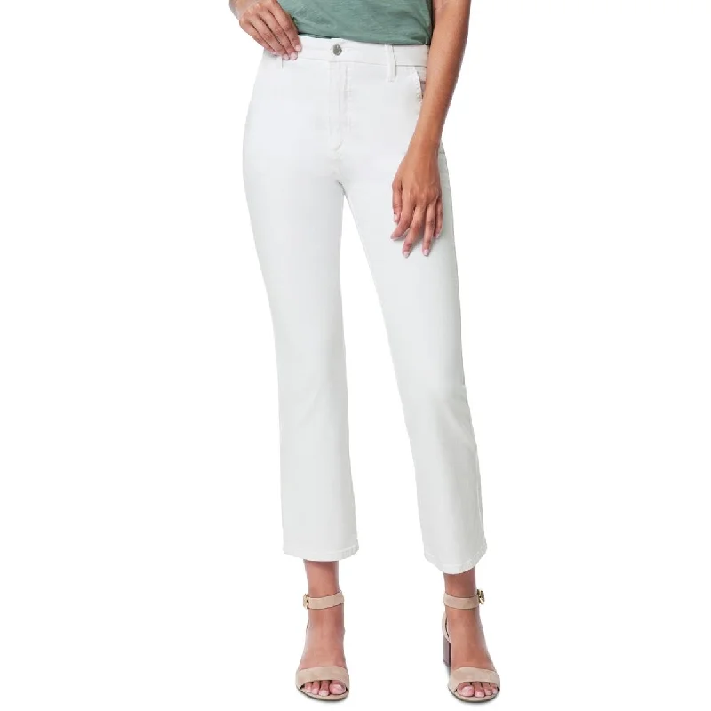 Joe's Womens Denim High Rise Cropped Jeans Casual Bootcut Ripped Jeans