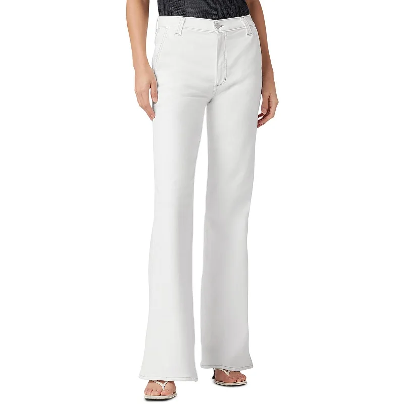 Joe's Womens High Rise Solid Flared Jeans Casual Skinny Fit Jeans