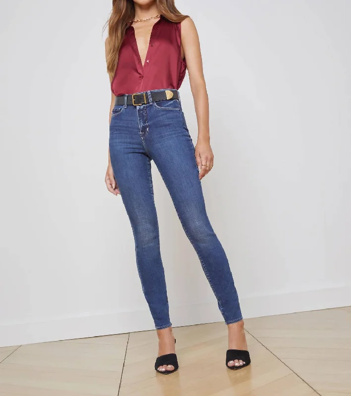 L'agence Monqiue Ultra High Rise Skinny Jean In Magnolia Stylish Tapered Fit Jeans