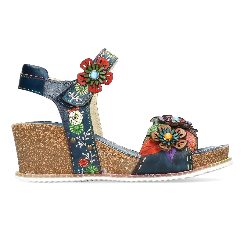 Laura Vita Bonito 05 Ladies Jeans Blue Leather Touch Fastening Sandals Chic Double Waistband Jeans Laura Vita Bonito 05 Ladies Jeans Blue Leather Touch Fastening Sandals Chic Double Waistband Jeans