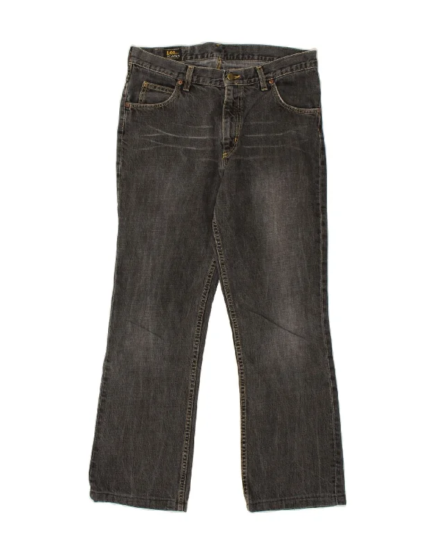 LEE Womens Bootcut Jeans W34 L30 Grey Trendy Skinny Fit Jeans