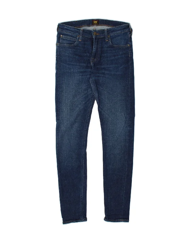 LEE Womens Malone Skinny Jeans W30 L32  Blue Cotton Trendy Cut-Off Denim Shorts