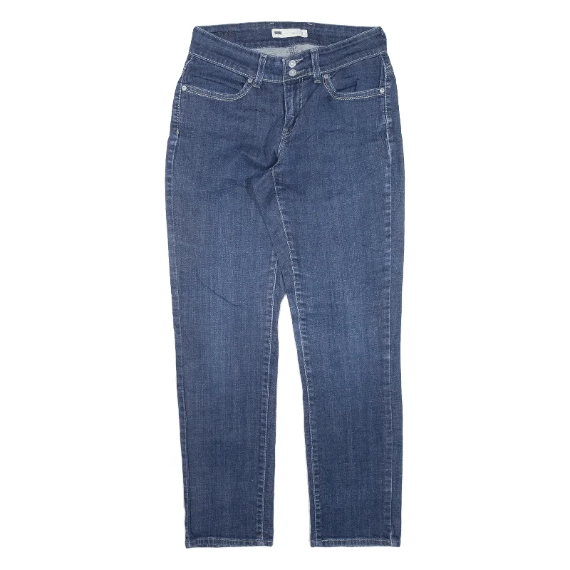 LEVI'S 529 Jeans Blue Denim Slim Skinny Womens W30 L29 Stylish Shredded Denim Jeans
