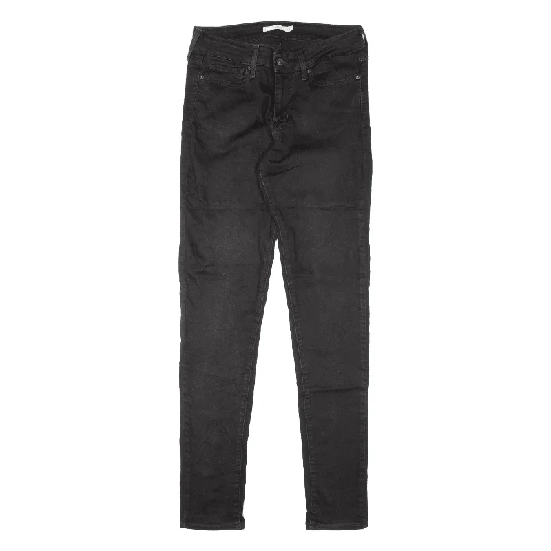 LEVI'S 711 Jeans Black Denim Slim Skinny Womens W28 L32 Stylish Paperbag Waist Denim LEVI'S 711 Jeans Black Denim Slim Skinny Womens W28 L32 Stylish Paperbag Waist Denim
