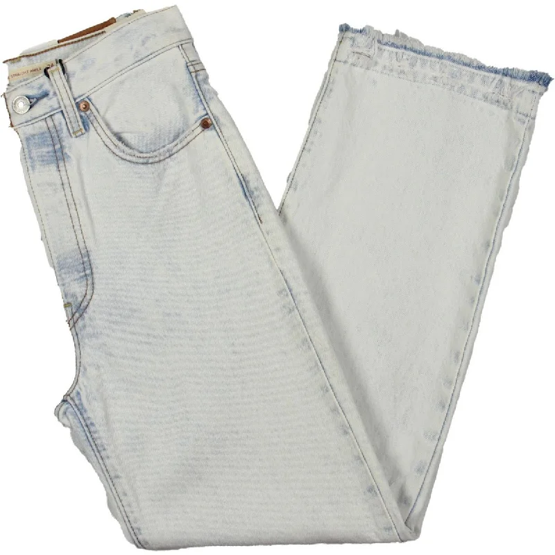 Levi's Womens High Rise Distressed Straight Leg Jeans Comfortable Boyfriend Jeans