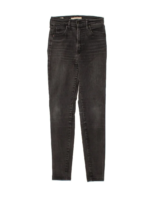 LEVI'S Womens Mile High Super Skinny Jeans W26 L28 Grey Cotton Trendy Button-Up High-Waist Jeans LEVI'S Womens Mile High Super Skinny Jeans W26 L28 Grey Cotton Trendy Button-Up High-Waist Jeans