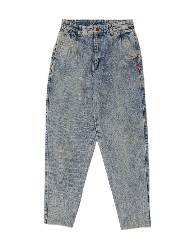 LUCKY STAR Womens Tapered Jeans W31 L30 Blue Cotton Trendy Wide-Legged High-Waist Jeans LUCKY STAR Womens Tapered Jeans W31 L30 Blue Cotton Trendy Wide-Legged High-Waist Jeans
