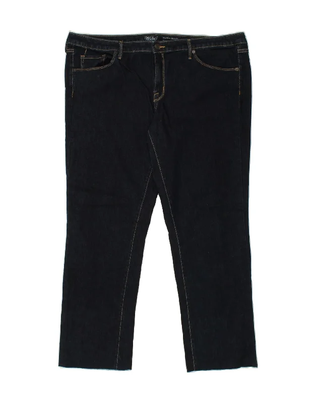 MOSSIMO Womens Mid Rise Straight Jeans US 18 2XL W40 L29 Navy Blue Cotton Stylish Slim Fit Denim MOSSIMO Womens Mid Rise Straight Jeans US 18 2XL W40 L29 Navy Blue Cotton Stylish Slim Fit Denim