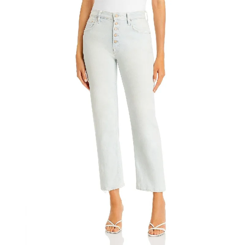 Mother Womens Pixie Tomcat High Rise Ankle Straight Leg Jeans Casual Wide-Legged Denim Jeans Mother Womens Pixie Tomcat High Rise Ankle Straight Leg Jeans Casual Wide-Legged Denim Jeans