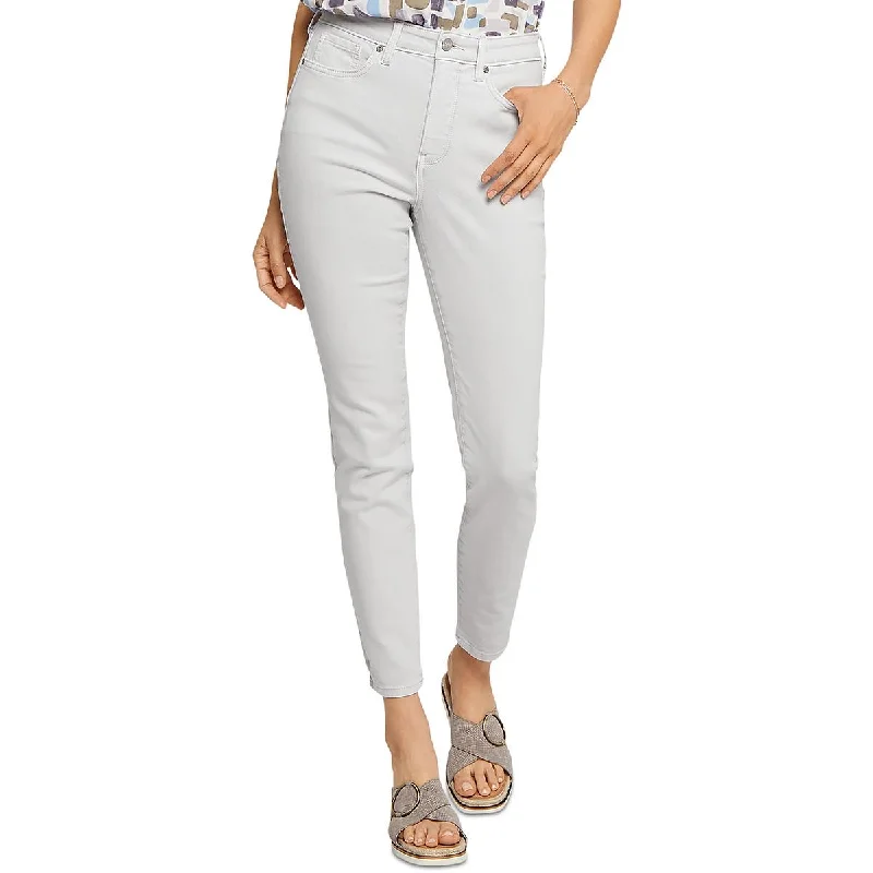 NYDJ Womens Skinny Lift-Tuck Ankle Jeans Comfortable Folded Hem Jeans
