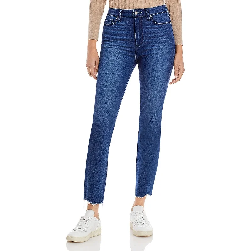 Paige Womens High Rise Stretch Ankle Jeans Classic Black Denim Jeans