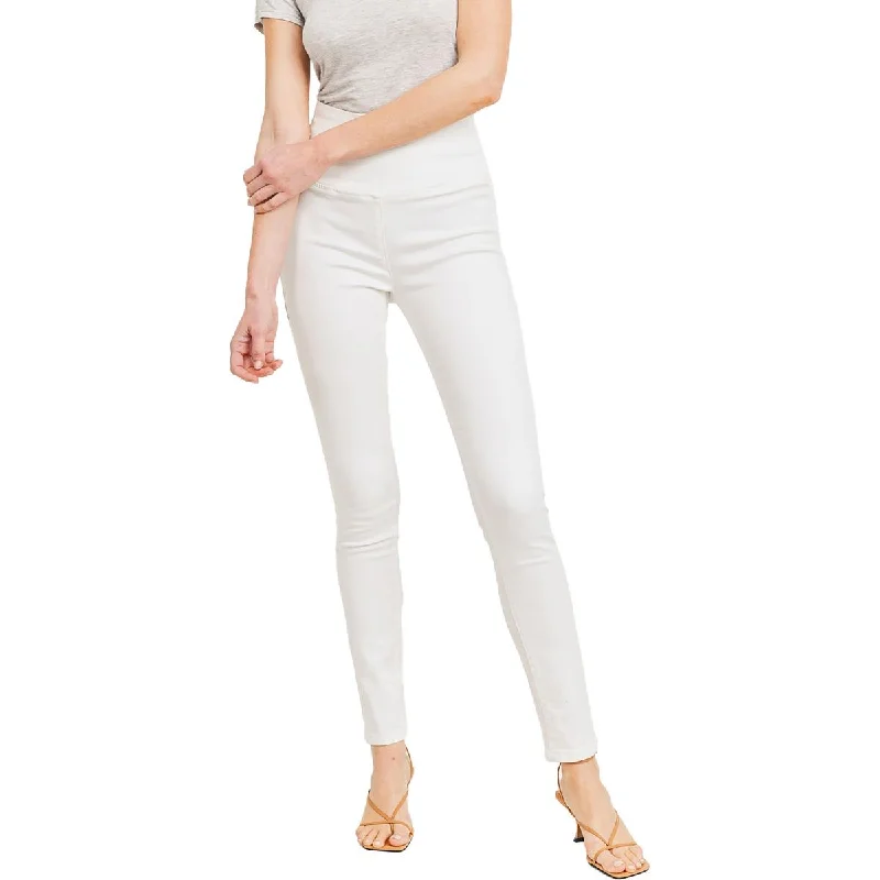 Rubberband Jeans Womens Penelope High Waist Pull On Skinny Jeans Comfortable Flare Leg Jeans