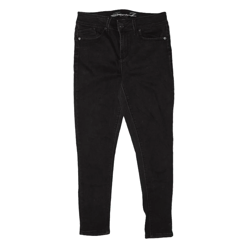 SEVEN7 Jeans Black Denim Slim Jegging Womens W30 L28 Fashionable Bootcut Jeans