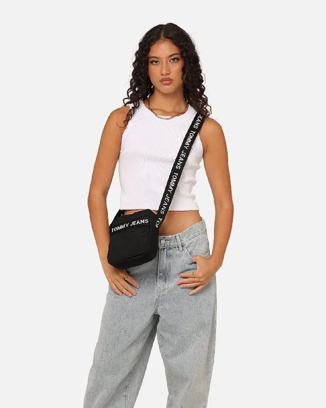 Tommy Jeans Essential Square Reporter Black Stylish Stone-Wash Denim Jeans