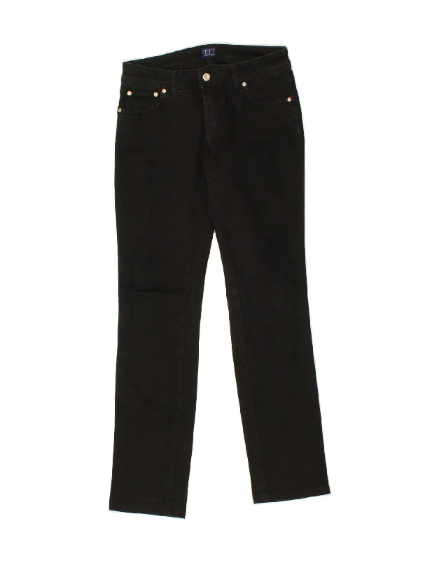 TRUSSARDI Womens Skinny Jeans W26 L26 Black Cotton Stylish Plus Size Denim Jeans