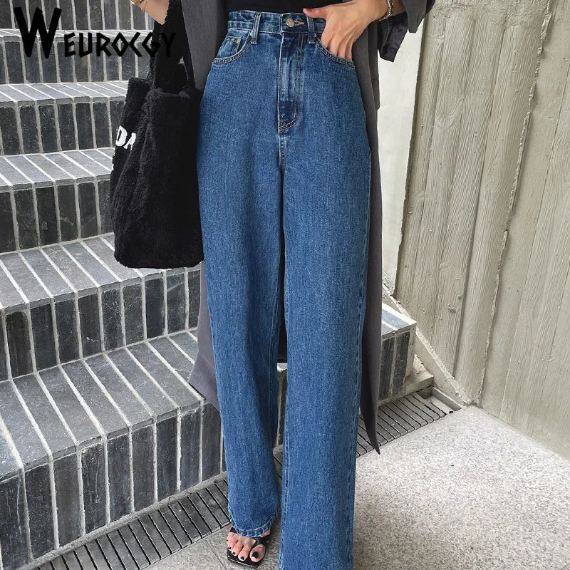 Women Jeans 2023 Autumn High Waist Soft Denim Lady Straight Pants Korean Stylish High-Waist Skinny Denim Women Jeans 2023 Autumn High Waist Soft Denim Lady Straight Pants Korean Stylish High-Waist Skinny Denim