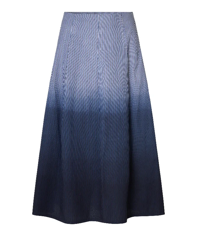 1006818 MaSabin Striped Skirt - Maritime Blue lace skirt intricate