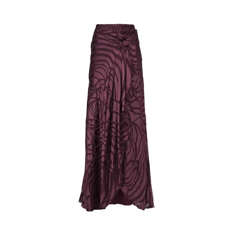 Alberta Ferretti Women's Bordeaux Skirt corduroy skirt cozy