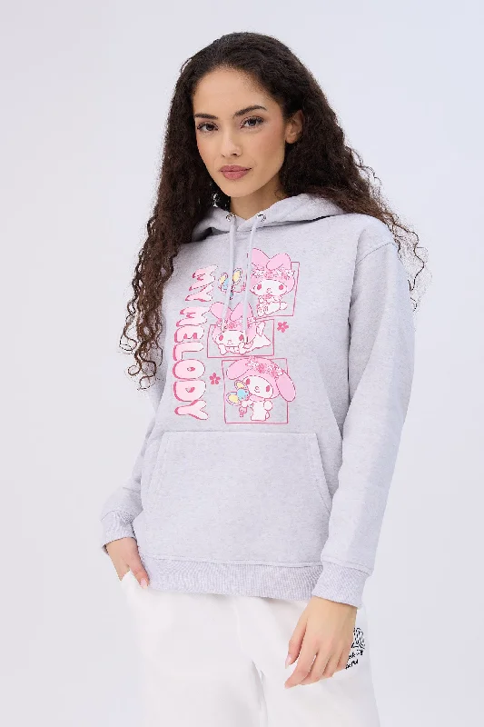 My Melody Graphic Hoodie Hoodie with Pastel Soft Subtle
