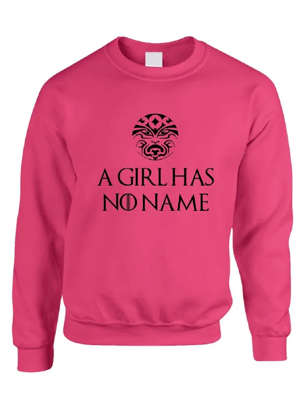 A Girl Has No Name women sweatshirt Hoodie with Hem Embroidery Detailed Premium
