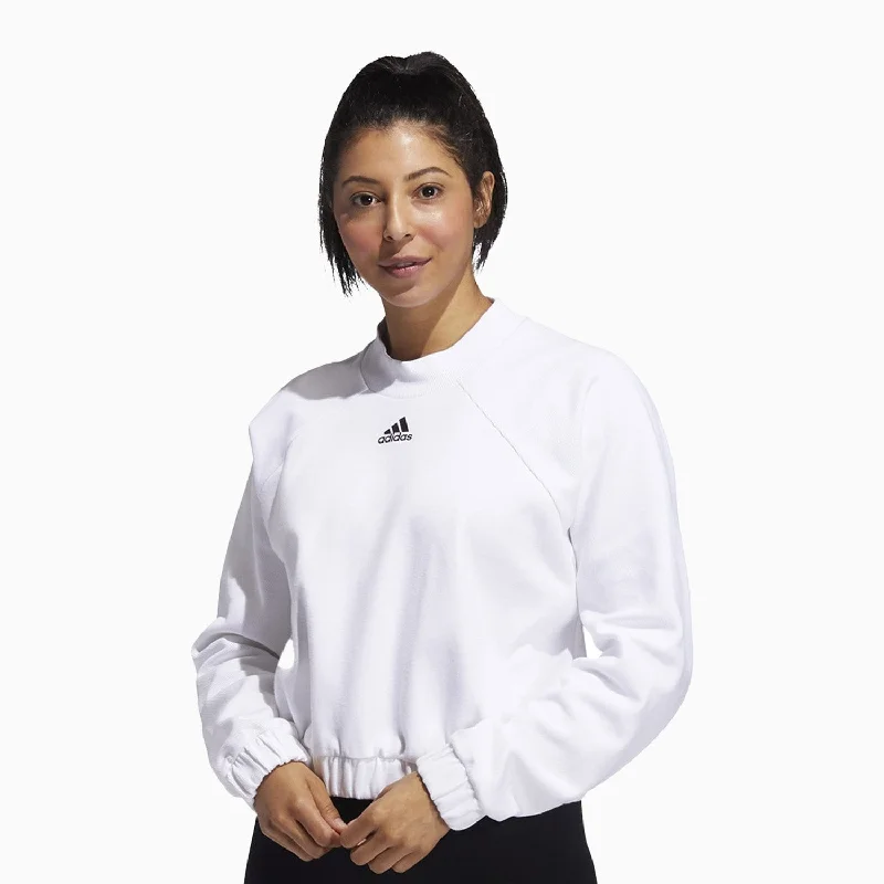 Women's Ribbed Crewneck Sweatshirt Hoodie with Pattern Geometric Abstract