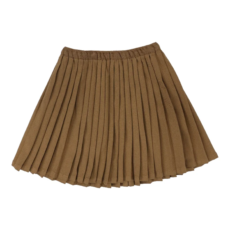 Analogie Camel Knife Pleated Skirt pleated skirt texture