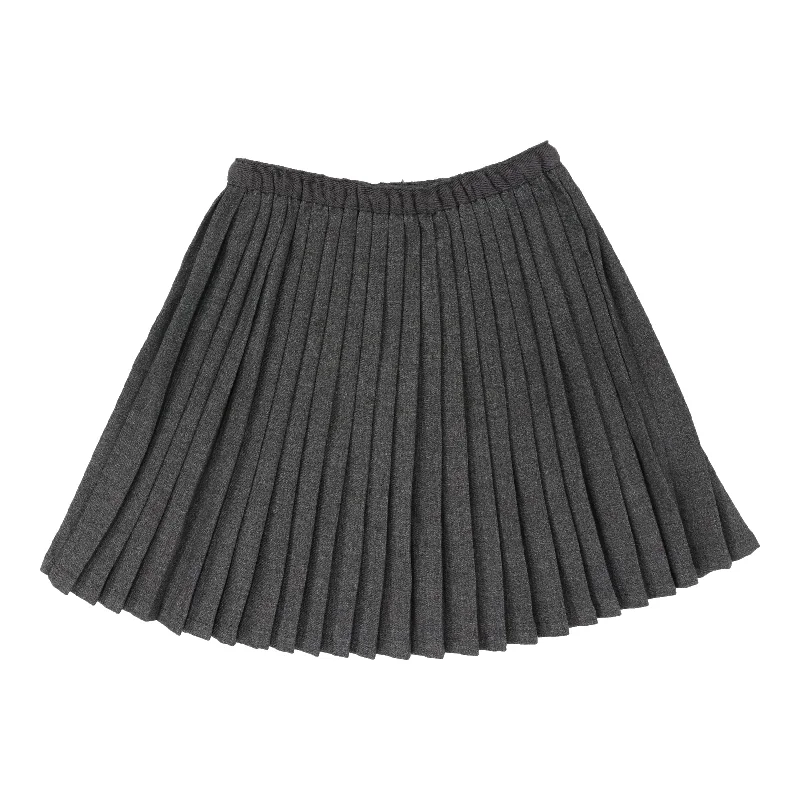 Analogie Grey Knife Pleated Skirt lace skirt romantic